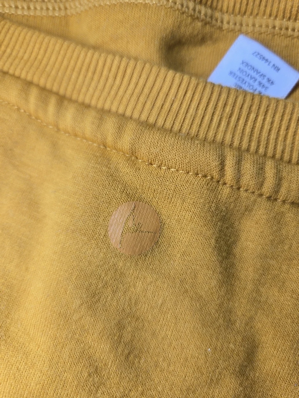 90 Degree by Reflex Mustard Yellow Women's Size Small Fleece Pullover Sweatshirt